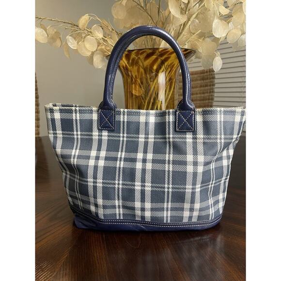 New With Tag Tommy Hilfiger Plaid Bag Satchel Fabric Purse Super Cute! Rare Y2K - Picture 4 of 11